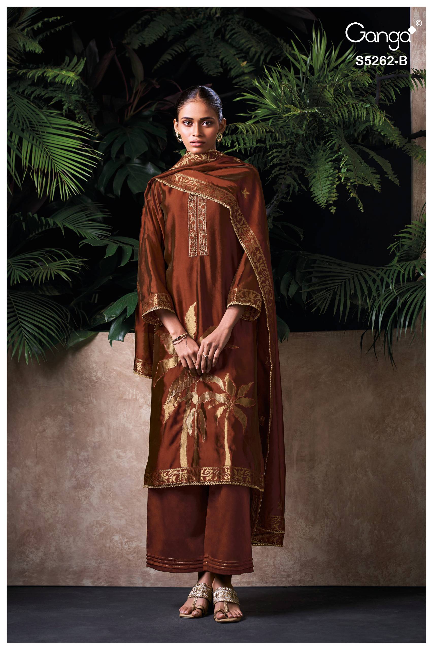 MYREN 5262 SERIES BY GANGA FASHION Beautiful Colourful PURE VISCOSE SILK Dresses At Wholesale Price